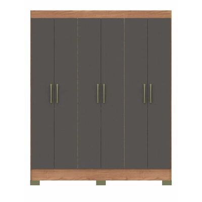 Imagen 2 del producto Clóset Vekkahome Roma 6 Puertas 1 Cajón Negro Café