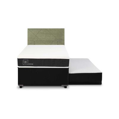 Cama Nido CIC 1,5 Plazas Ortopedic + Respaldo Villarrica Olivo