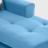 Sofá Seccional Derecho Living Factory Milan 3 Cuerpos Azul Piedra