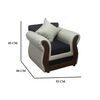 Juego de Living Almore Emilia Sofá 3 Cuepos + Dos Sillones 1 Cuerpo Beige Negro