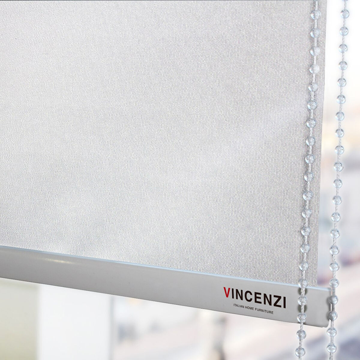 Cortina Roller Blackout Vincenzi Gris Metálico 240 x 230 cm