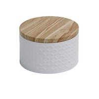 Lata Decorativa Metal Vgo 8.5 x 13.5 cm Blanco
