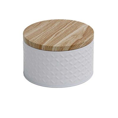 Lata Decorativa Metal Vgo 8.5 x 13.5 cm Blanco