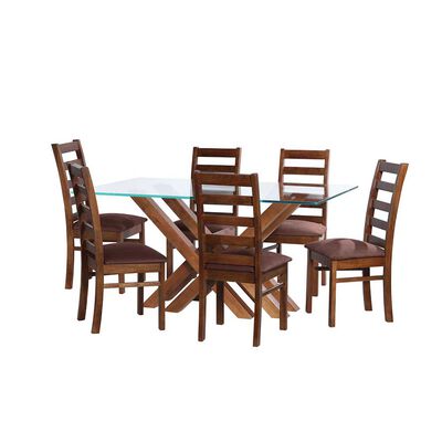 Imagen 1 del producto Juego de Comedor Latam Home Merida 6 Sillas Chocolate