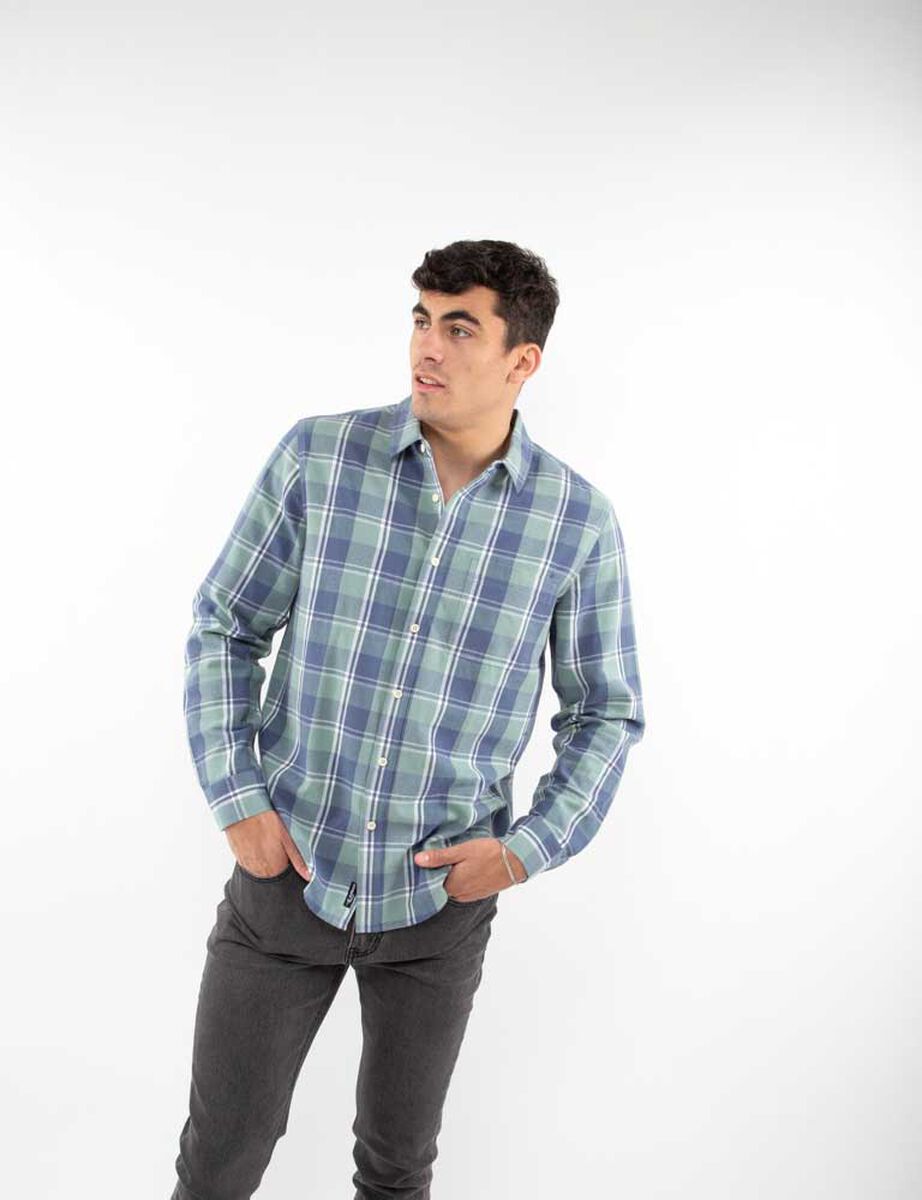 Camisa Tartán Manga Larga Hombre Cutback