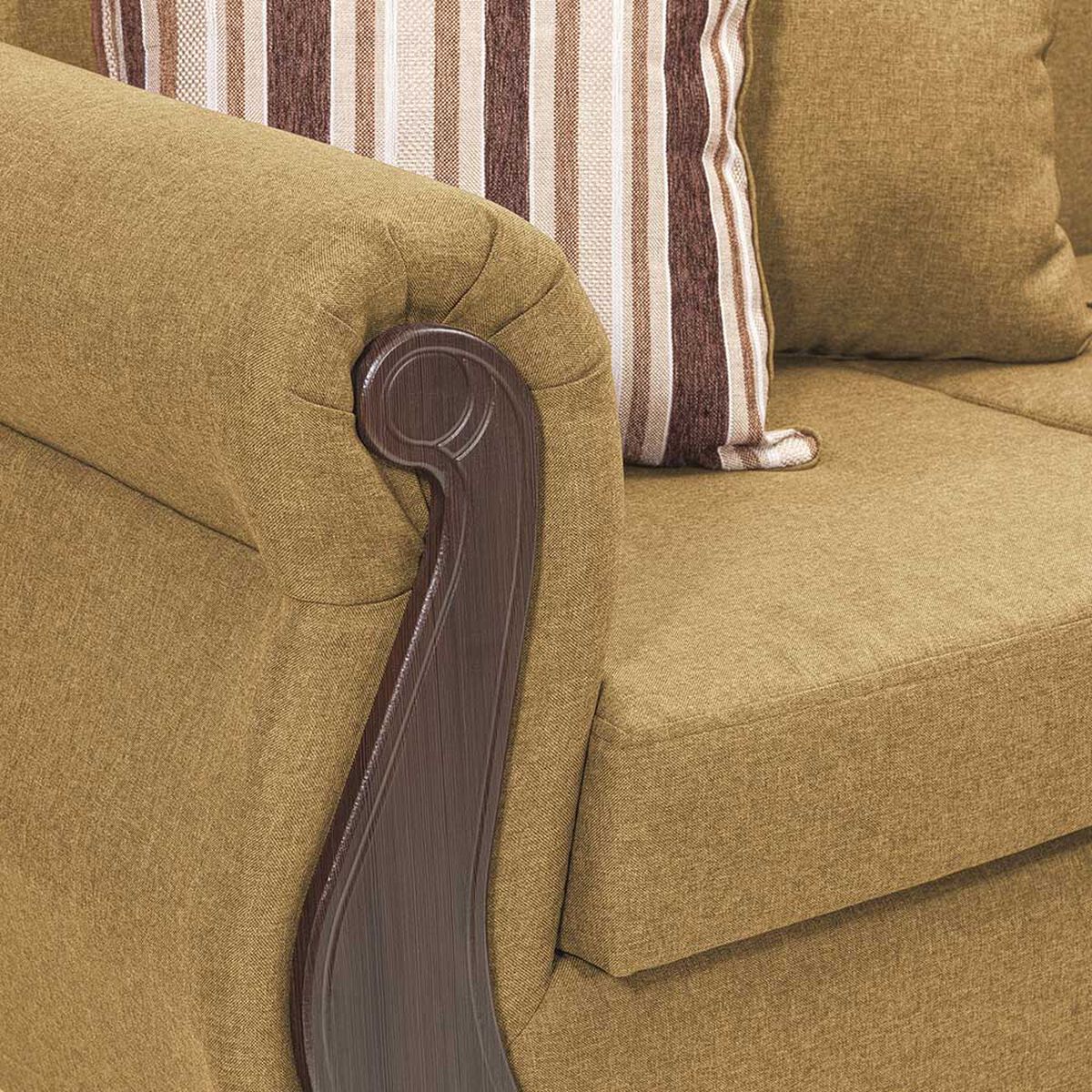 Juego de Living Innovamuebles New Bugambilia Sofá 3 Cuerpos + Dos Sillones 1 Cuerpo Oro