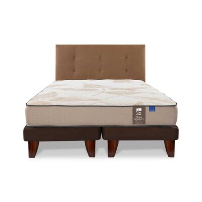 Imagen 2 del producto Cama Europea Flex 2 Plazas Dual Sensity + Respaldo Royal Café