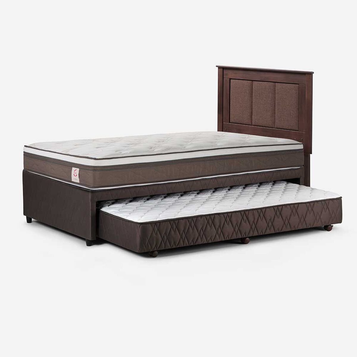 Cama Nido Rosen 1,5 Plazas New Style 6 + Respaldo Rachel
