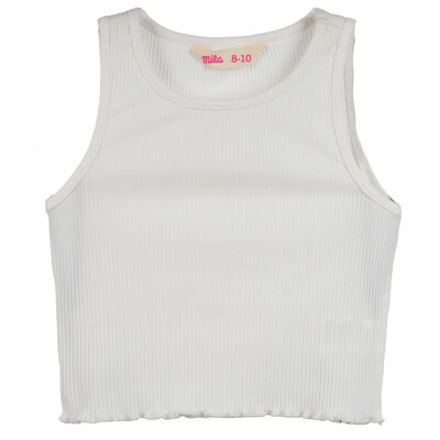 Imagen 1 del producto Polera sin Mangas Niña Mila Blanco, Crudo, Negro, Verde