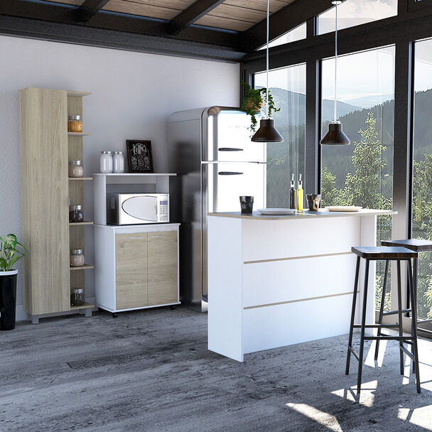 Mueble Cocina 36 + Barra de Cocina + Optimizador TuHome Kitchen