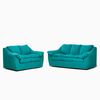 Juego de Living Cabsur Galicia Sof&aacute; 3 Cuerpos + Sof&aacute; 2 Cuerpos Chenille Turquesa