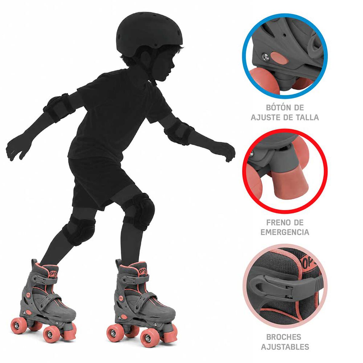 Patines 4 Ruedas Talla S OOPS