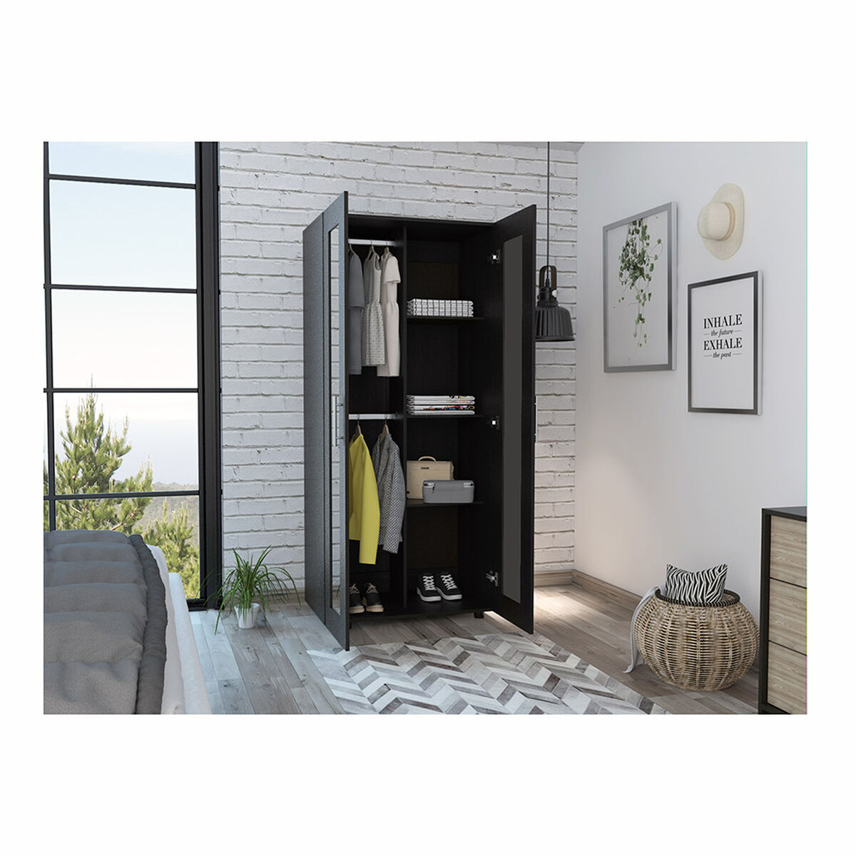 Clóset TuHome Z-80 2 Puertas con Espejos