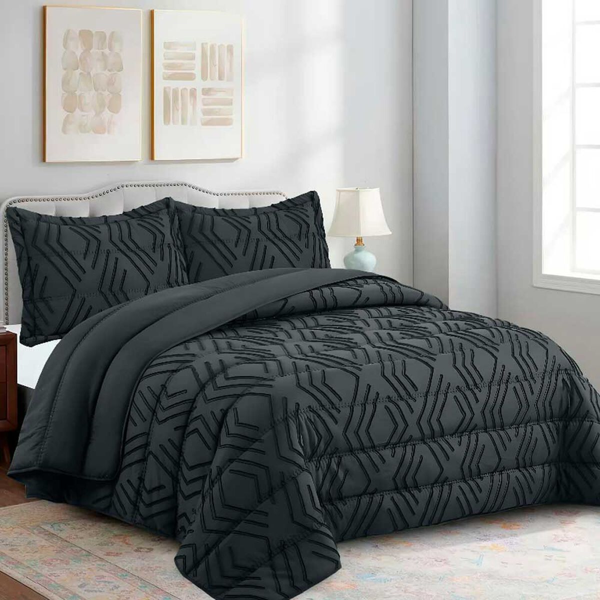 Plum&oacute;n Doral King Touch Nebula Liso Negro