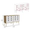 Cómoda Doble TuHome Huna 6 Cajones Macadamia Blanco
