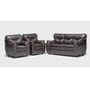 Juego de Living Almore Belén Sofá 3 Cuerpos + Dos Sillones 1 Cuerpo Café