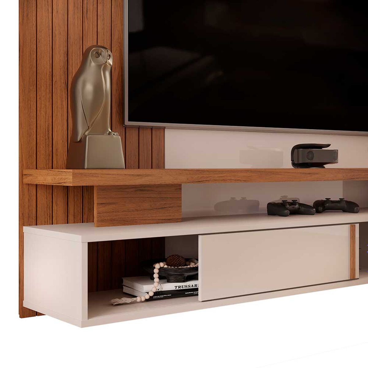 Panel TV Vekkahome Leoni 65" Pulgadas Beige