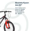 Bicicleta Kyson 20 Roja Bebesit