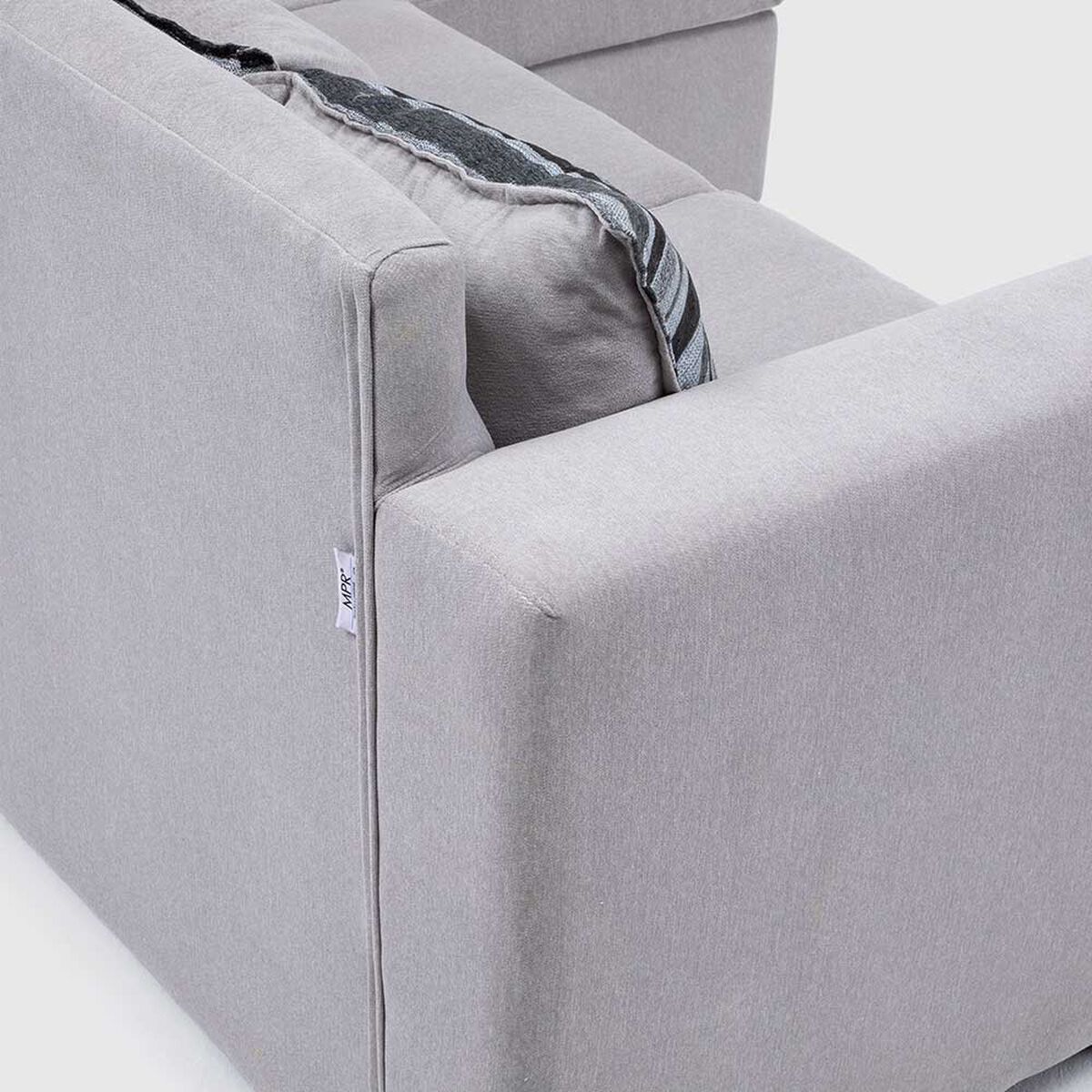 Seccional Intercambiable Muebles MPR Jazmin 4 Cuerpos Gris Claro