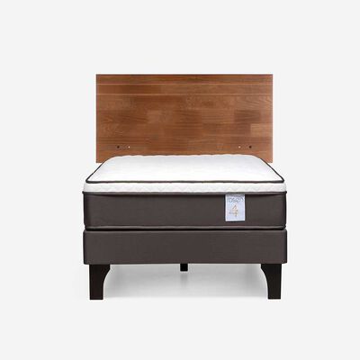 Imagen 1 del producto Cama Europea Rosen 1 Plaza New Style 4 Plus + Respaldo Tabor