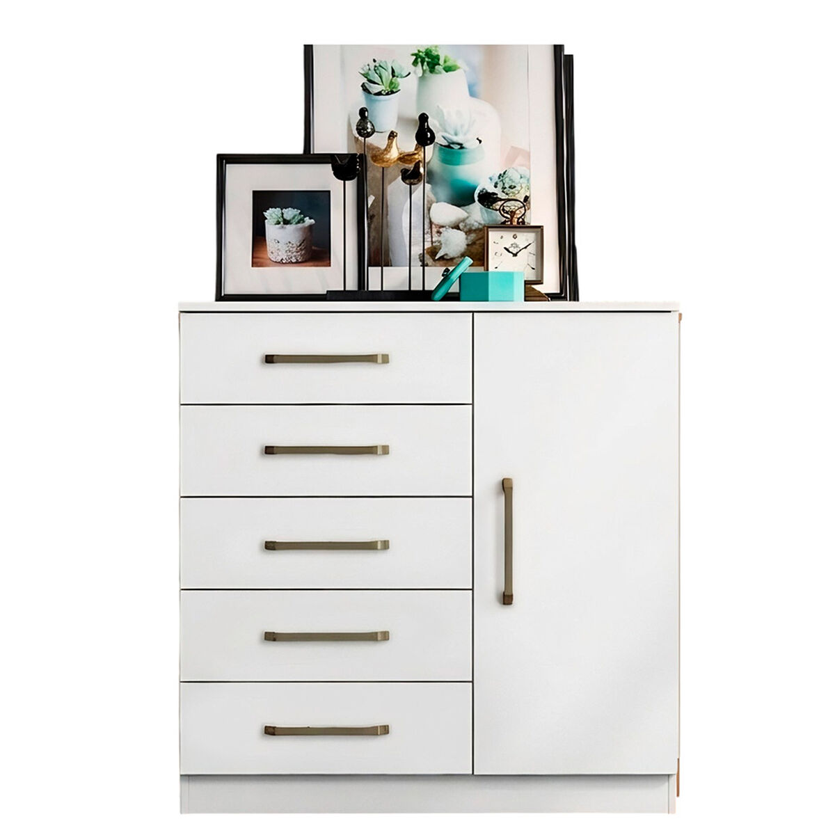 C&oacute;moda Onessta Milao 5 Cajones Blanco