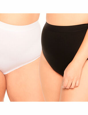 Imagen 1 del producto Pack 2 Calzones Cuadro Maxi Mujer Intime NEGRO, BLACK, Rosado