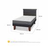 Cama Europea CIC 1,5 Plazas Anatomic + Respaldo Dublin
