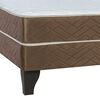 Cama Europea Celta 2 Plazas New Mega Chocolate + Respaldo + 2 Veladores Castilla