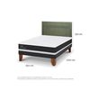 Cama Europea CIC 2 Plazas Ortopedic + Respaldo Milan Olivo