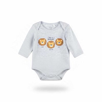 Imagen 2 del producto Body Manga Larga Bebo Chess Baby Denim