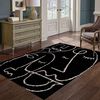 Alfombra Idetex Shaggy Monet 200 x 150 Negro
