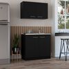 Combo Mueble Superior + Mueble Inferior TuHome Manchester Wengue