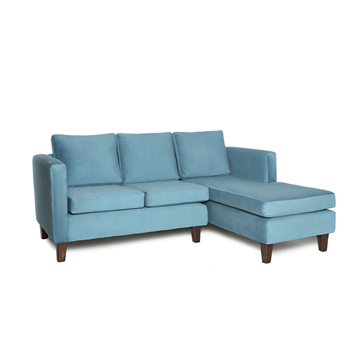 Sofá Seccional Barra Design Mila Derecho 3 Cuerpos Turquesa