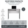 Combo Oficina Escritorio Blanco + Silla New York Negra y Blanca Arthome