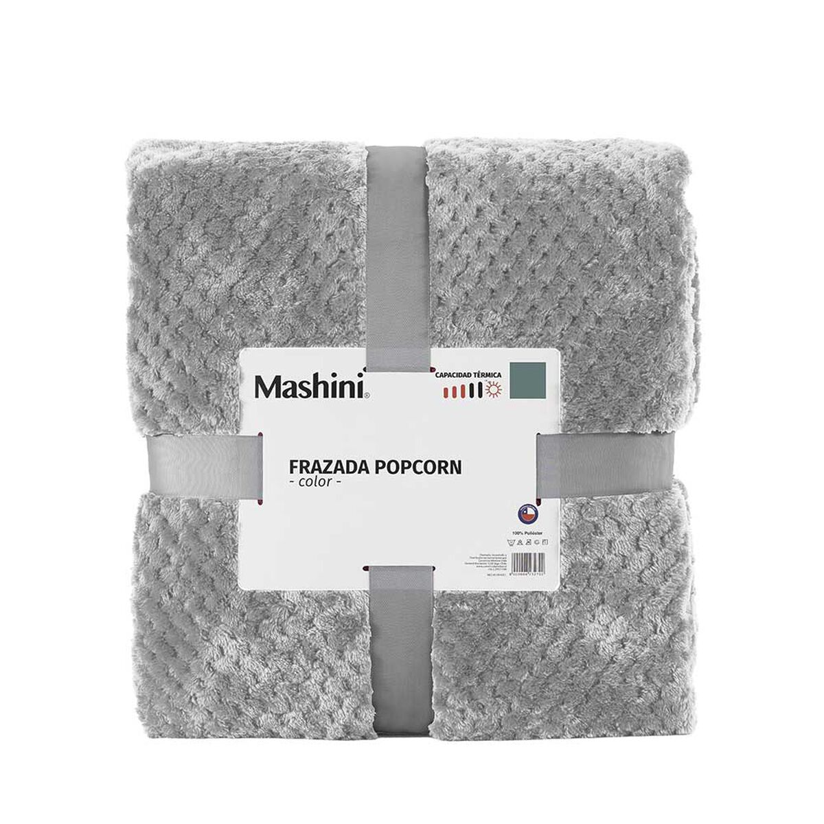 Frazada Mashini 2 Plazas PopCorn Liso Verde
