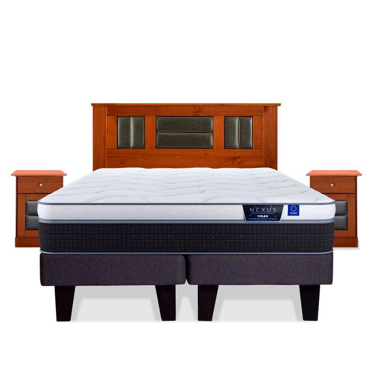 Cama Europea Flex King Nexus Base Dividida + Set Lorraine