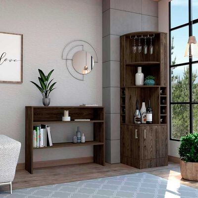 Combo Bar Esquinero + Mesa de Arrimo TuHome Beijing Rovere