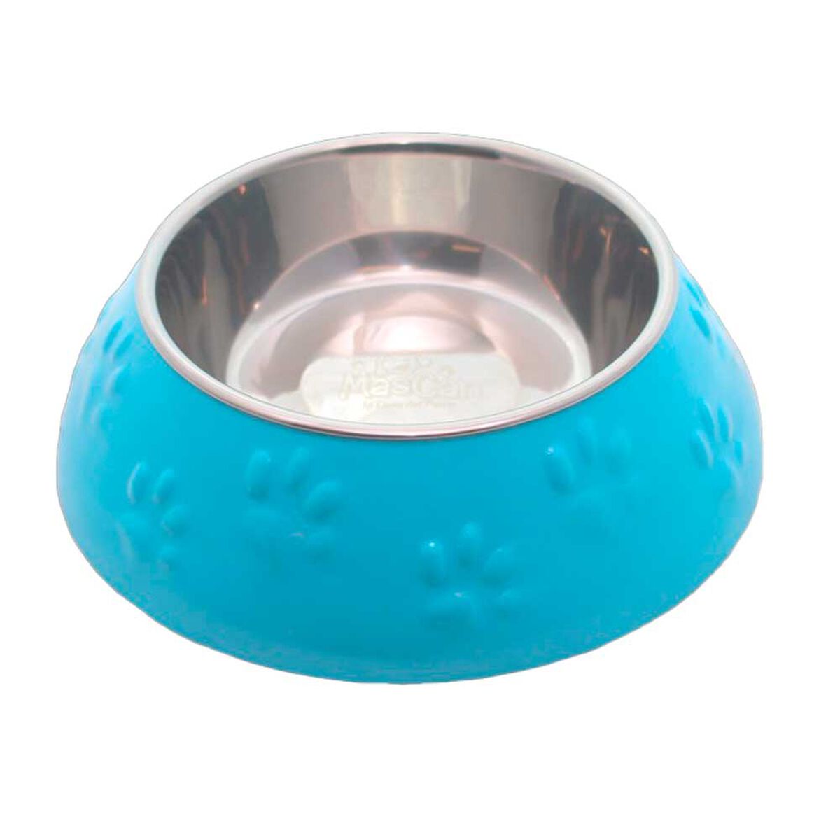Plato Huellitas Celeste Para Perro M Mascan