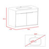 Botiquín + Mueble Lavamanos Flotante TuHome Bath 300