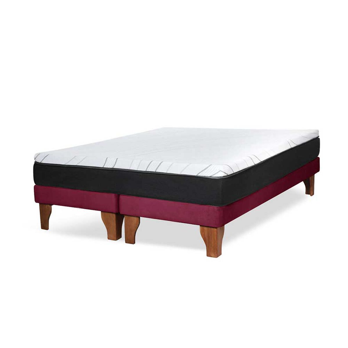 Cama Europea Latam Home 2 Plazas Zen Pro Burdeo