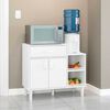 Mueble de Cocina para Microondas Vekkahome Montauri 1 Cajón 2 Puertas Blanco