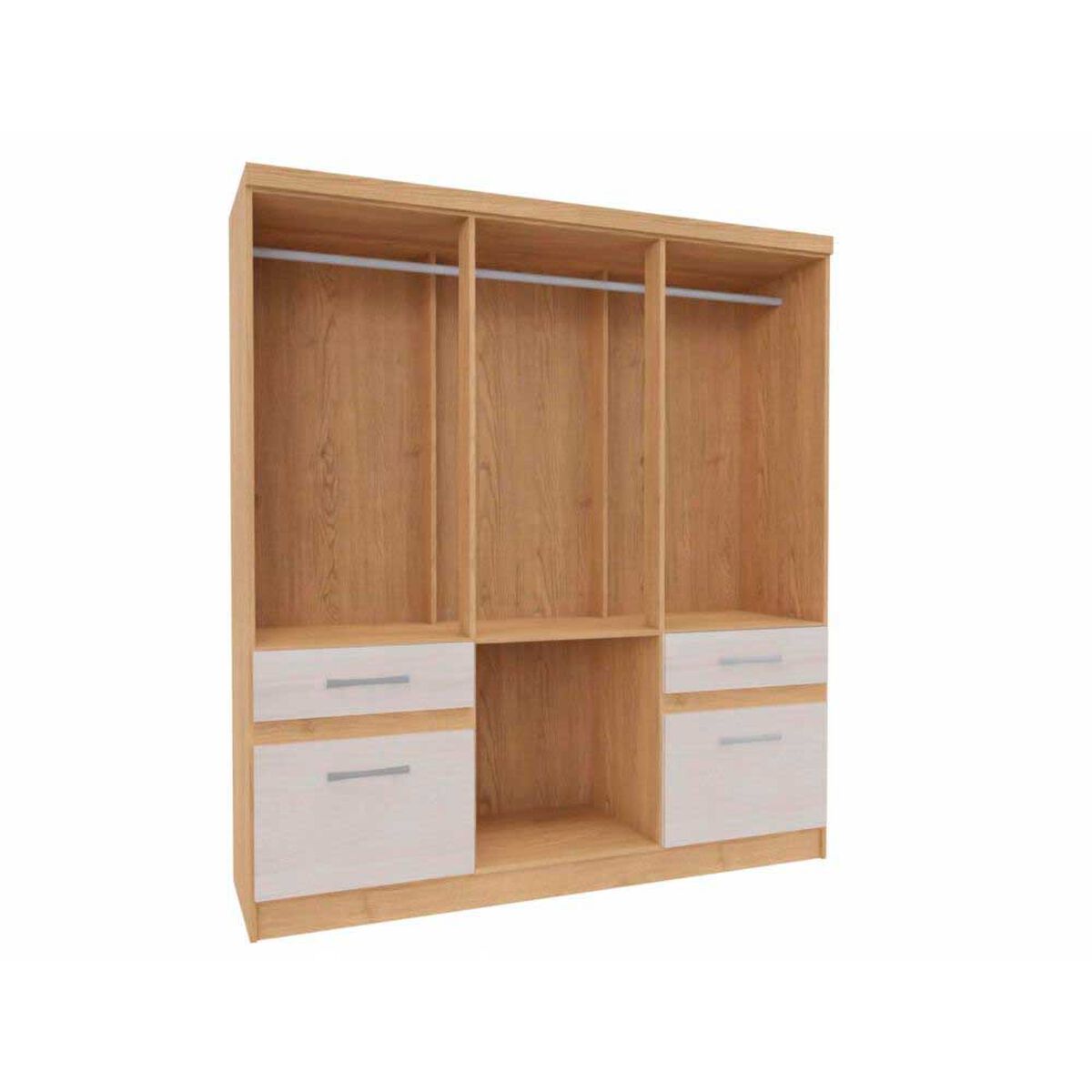 Closet Yardas Liliana 6 Puertas 4 Cajones Bicolor