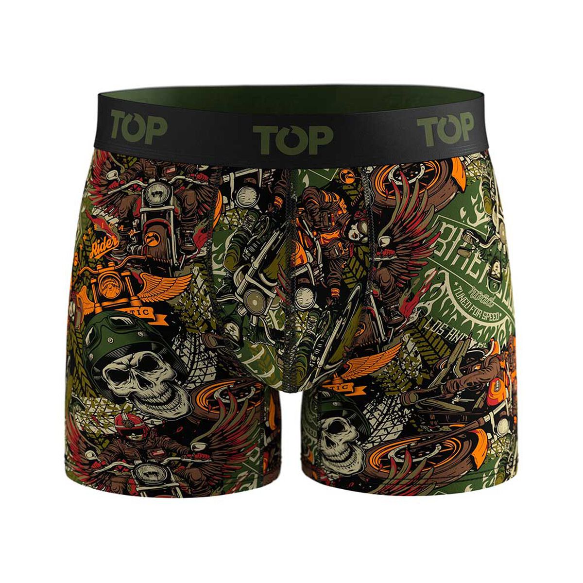 Pack 3 B&oacute;xer Medio Algod&oacute;n Motores Hombre Top