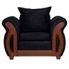 Juego de Living Ruzam Mobel Isidora Sofá 3 Cuerpos + Dos Sillones 1 Cuerpo Lino Negro