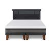 Cama Europea CIC Base Dividida 2 Plazas Balance + Respaldo Dublin Negro