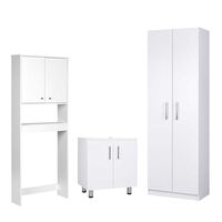 Combo Estante 2 Puertas + Vanitorio 2 Puertas + Despensero de Baño 2 Puertas CIC Blanco