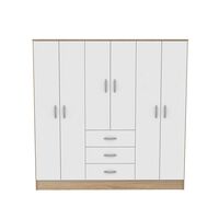 Clóset CIC Maipo Olmo Blanco 6 Puertas 3 Cajones