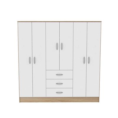 Clóset CIC Maipo Olmo Blanco 6 Puertas 3 Cajones