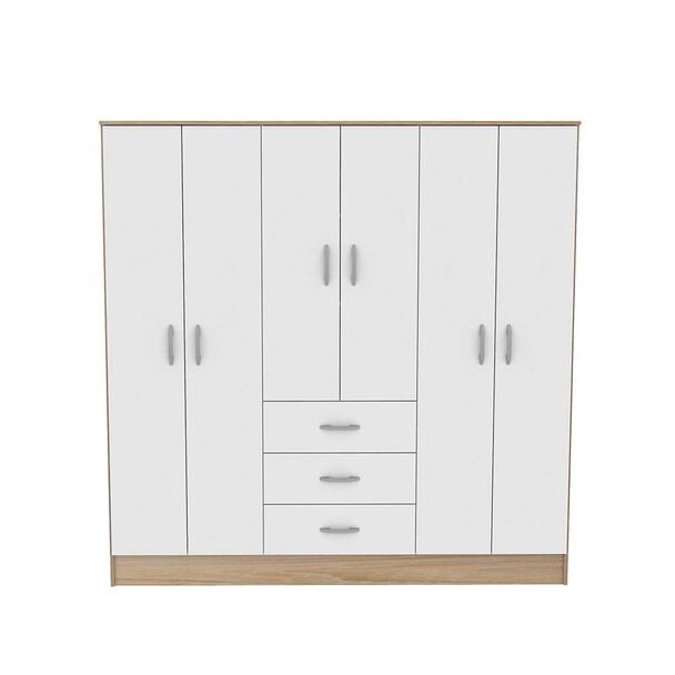 Clóset CIC Maipo Olmo Blanco 6 Puertas 3 Cajones