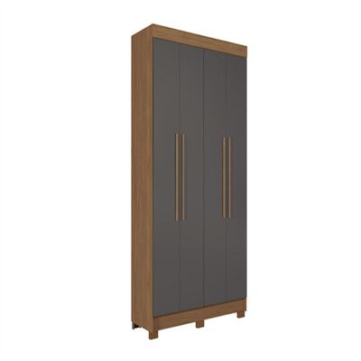 Closet Altavision Sarandi 4 Puertas 2 Cajones Café Grafito